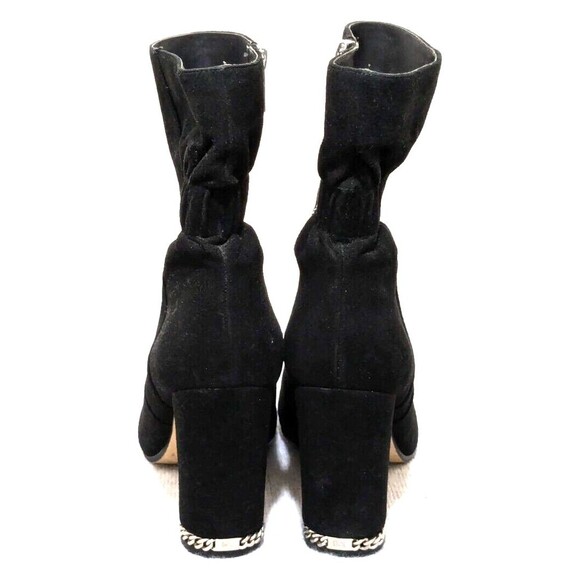 Michael Michael Kors Ankle Booties 9 Black Suede Zip 3"Block Heel V. Good - Picture 5 of 11